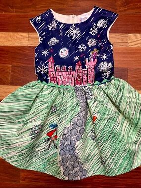 Girl’s Halabaloo Artwork Party Dress Size 6